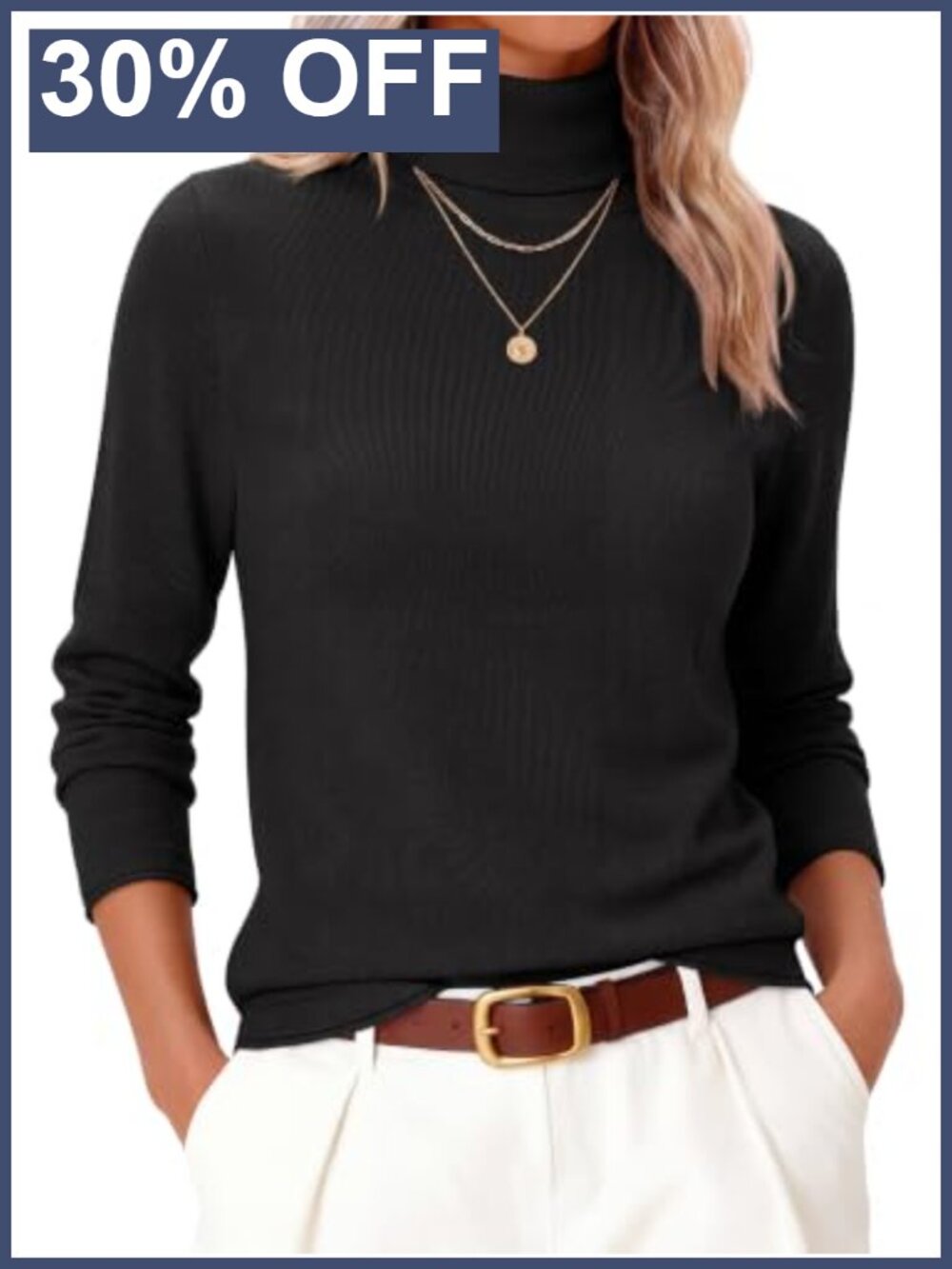 Womens Turtleneck Wool Blend Lightweight Pullover Sweater Long Sleeve Knit